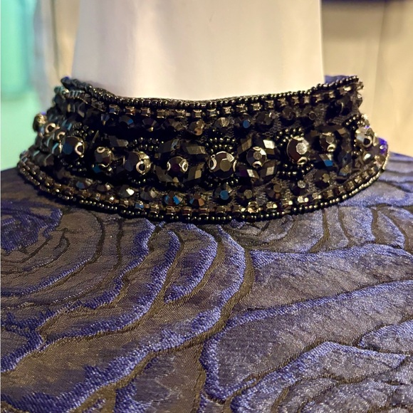 Sherri Hill Navy Blue Floral Dress size 4 - Picture 6 of 7